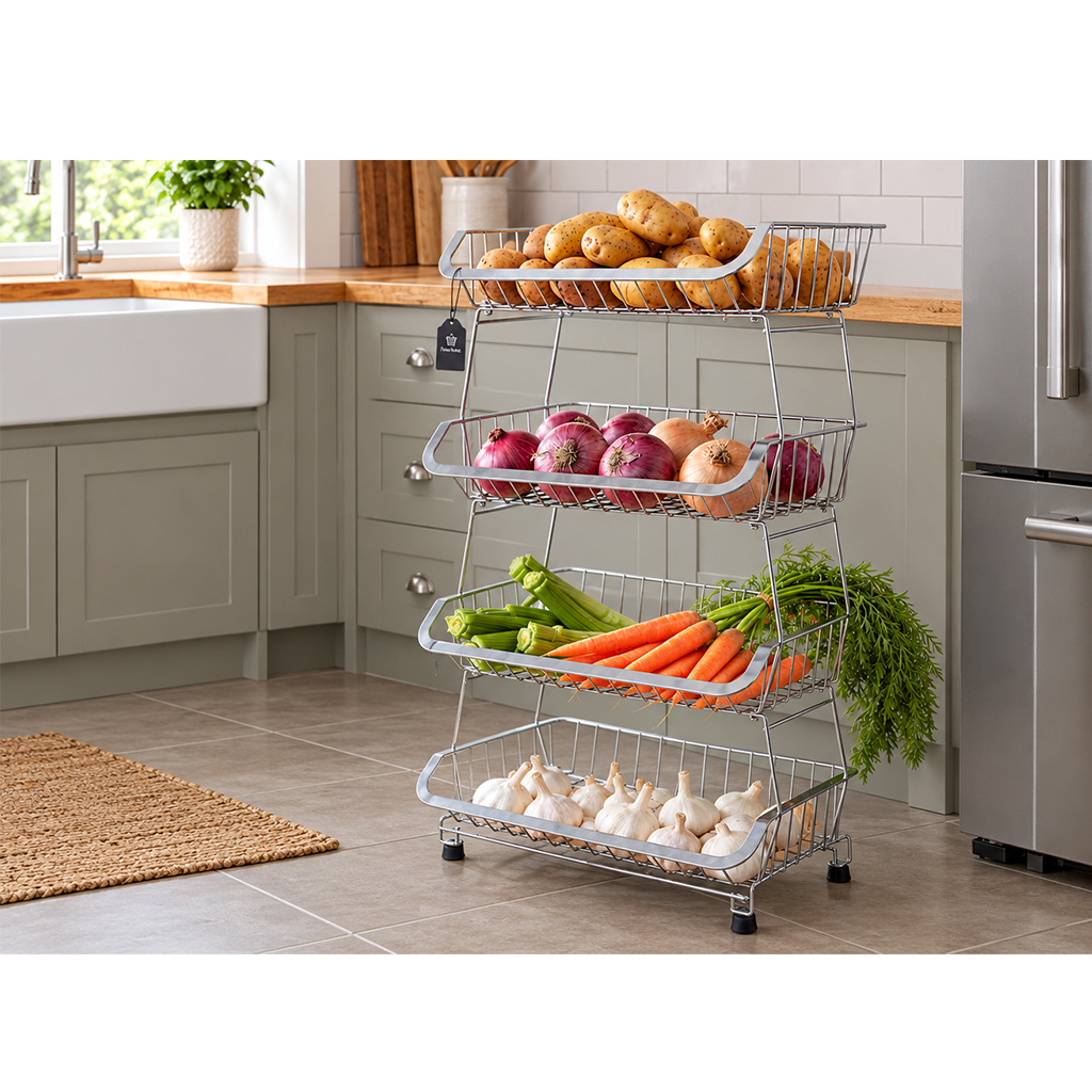 4-Tier-Stainless steel Storage Rack