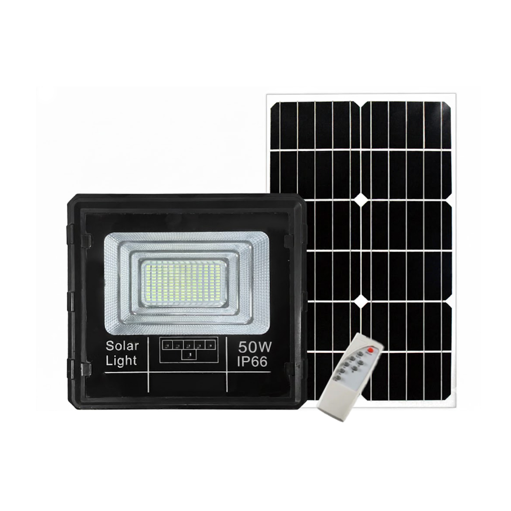 LED Solar Light 50W - Outdoor - Waterproof with Remote Control.