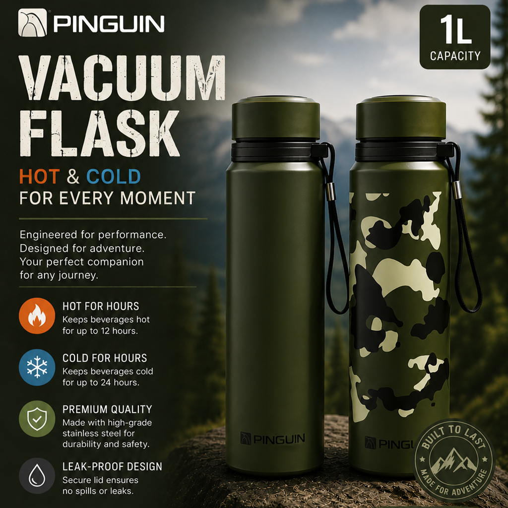Stainless Steel Vacuum Cup bottle /Hot and Cold Water Bottle – 1L